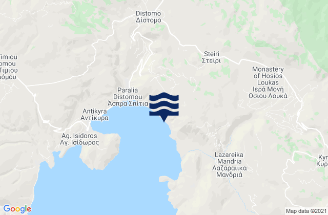 Mapa de mareas Steíri, Greece