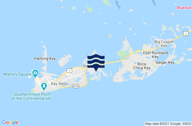 Mapa de mareas Stock Island, United States