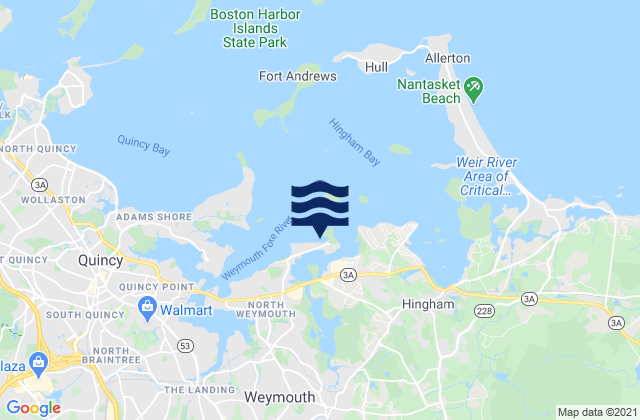 Mapa de mareas Stodders Neck Weymouth Back River, United States
