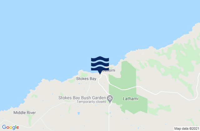 Mapa de mareas Stokes Bay, Australia