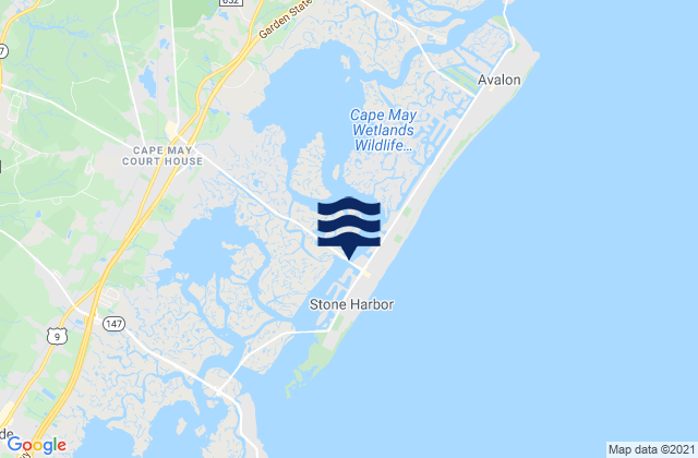 Mapa de mareas Stone Harbor (Great Channel), United States