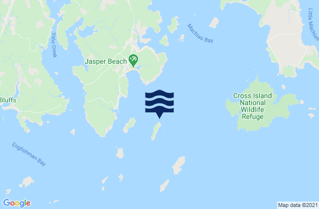 Mapa de mareas Stone Island Machias Bay, United States