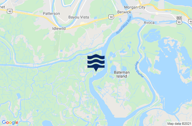 Mapa de mareas Stouts Pass Six Mile Lake, United States