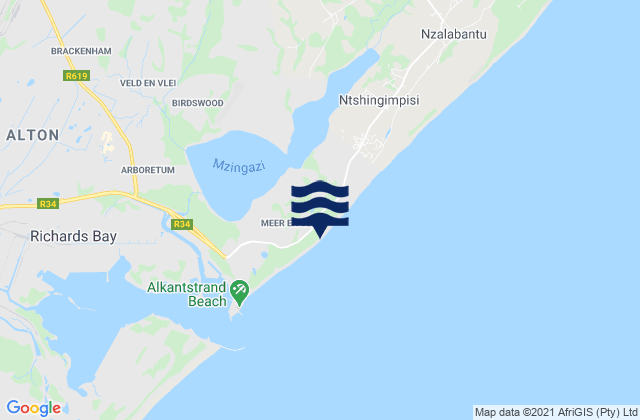 Mapa de mareas Strand (Pipe), South Africa