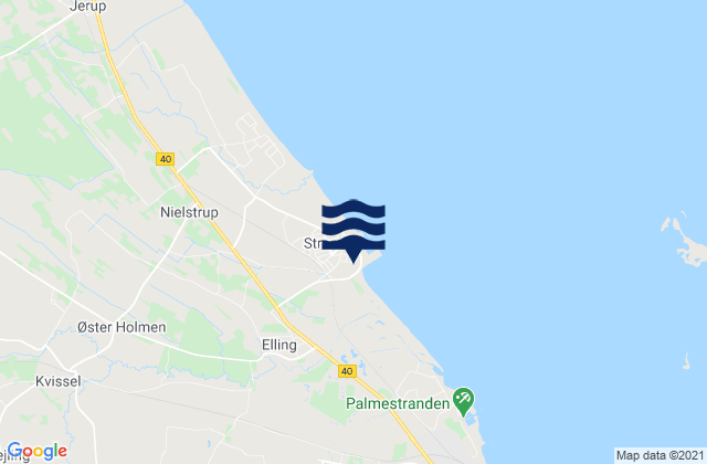 Mapa de mareas Strandby, Denmark