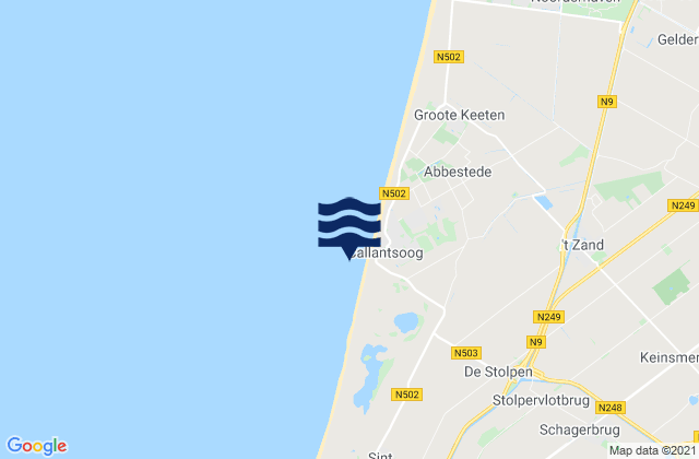Mapa de mareas Strandslag Callantsoog, Netherlands