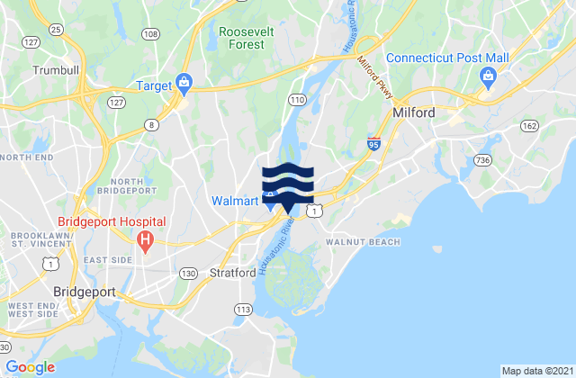 Mapa de mareas Stratford I 95 Bridge, United States