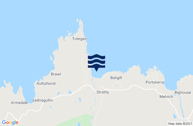 Mapa de mareas Strathy Bay Beach, United Kingdom