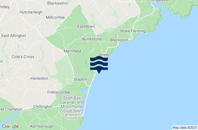 Mapa de mareas Strete Gate Beach, United Kingdom