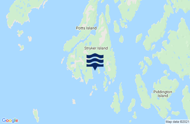 Mapa de mareas Stryker Island, Canada