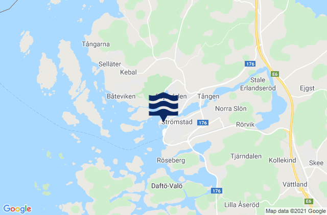 Mapa de mareas Strömstad, Sweden
