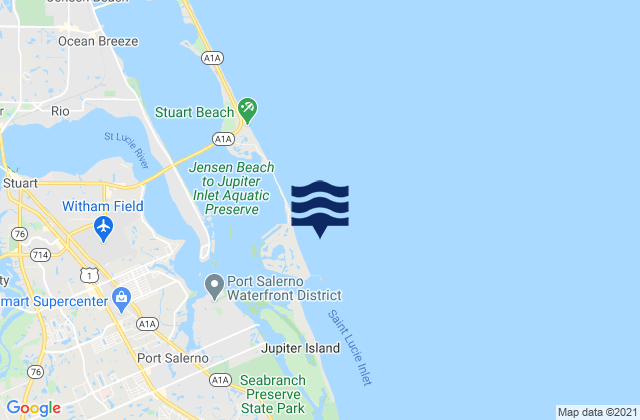 Mapa de mareas Stuart Beach, United States