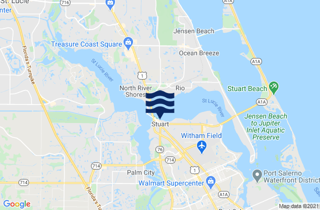 Mapa de mareas Stuart, United States