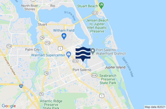 Mapa de mareas Stuart Public Beach, United States