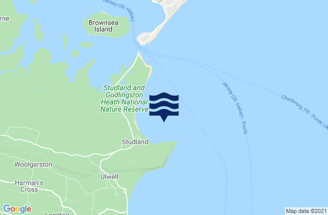 Mapa de mareas Studland Bay, United Kingdom