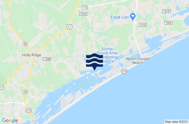 Mapa de mareas Stump Sound, United States