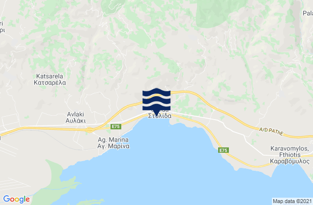 Mapa de mareas Stylída, Greece