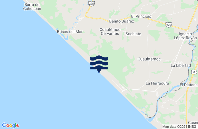 Mapa de mareas Suchiate, Mexico