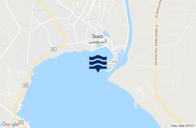 Mapa de mareas Suez, Egypt