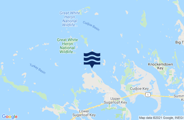 Mapa de mareas Sugarloaf Key North End Bow Channel, United States