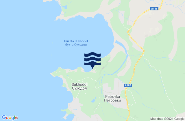 Mapa de mareas Sukhodol Bay Ussuri Bay, Russia