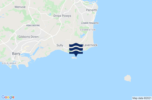 Mapa de mareas Sully Island, United Kingdom