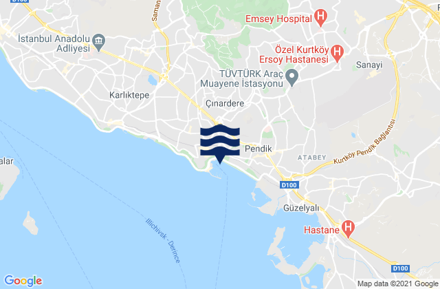 Mapa de mareas Sultanbeyli, Turkey