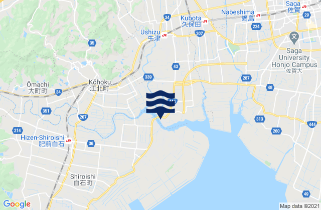 Mapa de mareas Suminoe, Japan
