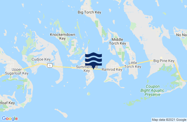 Mapa de mareas Summerland Key (Niles Channel Bridge), United States