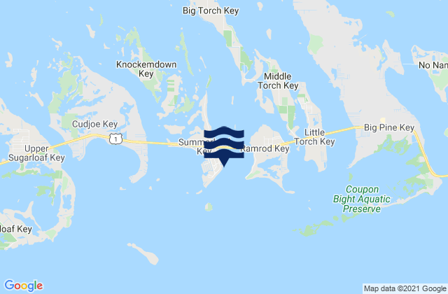 Mapa de mareas Summerland Key (Niles Channel South), United States