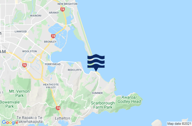 Mapa de mareas Sumner Bay, New Zealand