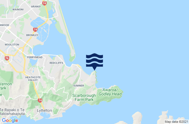 Mapa de mareas Sumner Head, New Zealand