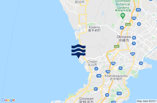 Mapa de mareas Sunabe II, Japan
