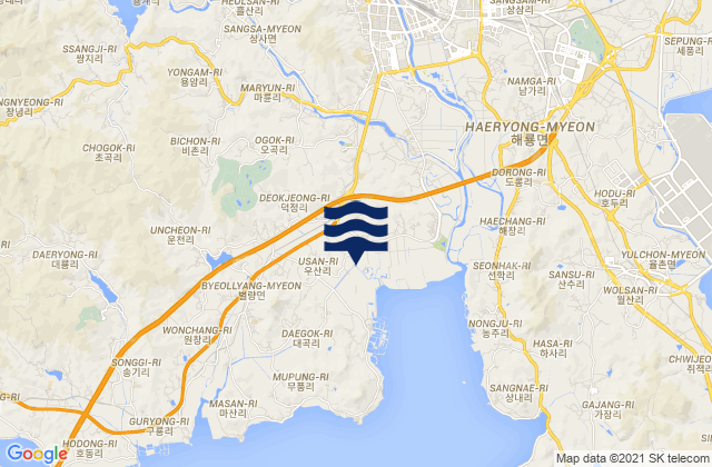 Mapa de mareas Suncheon-si, South Korea