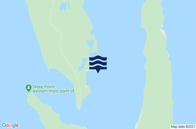 Mapa de mareas Sunday Island, Australia