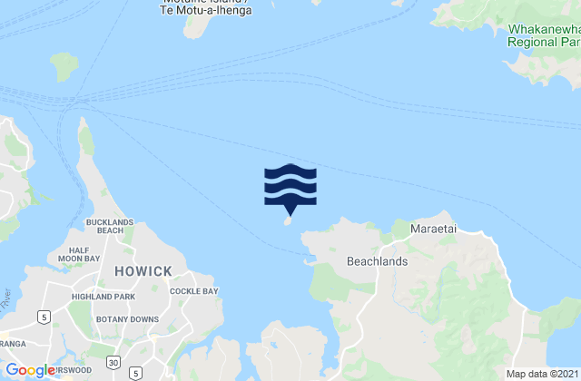 Mapa de mareas Sunkist Bay, New Zealand