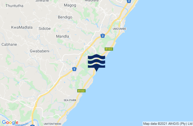Mapa de mareas Sunwich Port, South Africa