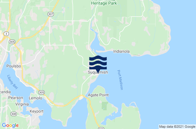 Mapa de mareas Suquamish, United States