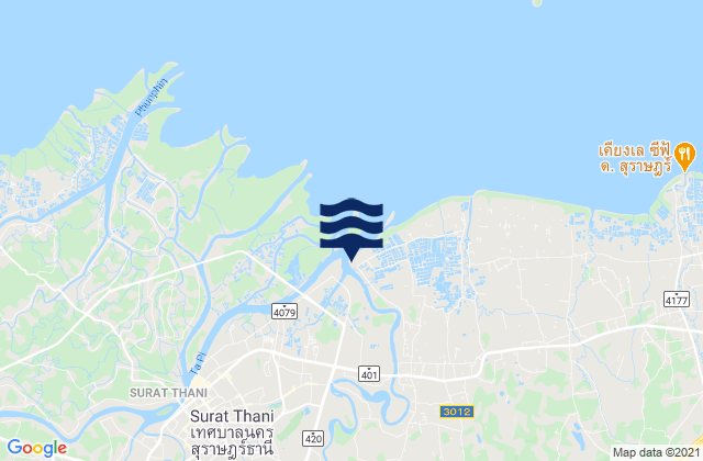 Mapa de mareas Surat Thani, Thailand