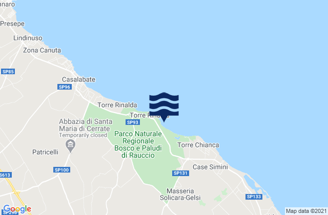 Mapa de mareas Surbo, Italy