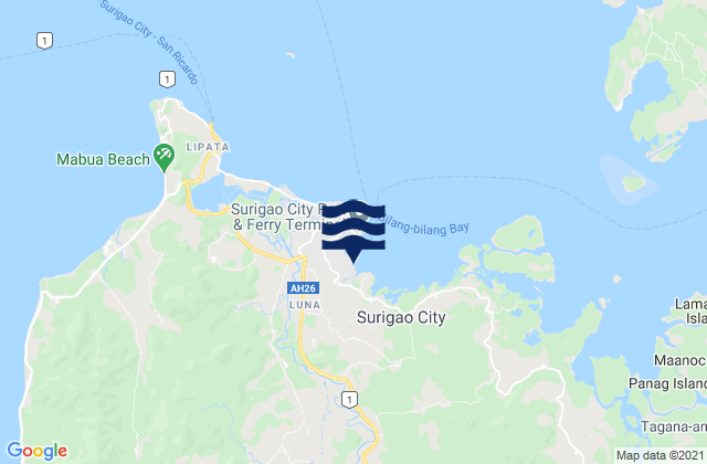 Mapa de mareas Surigao City, Philippines
