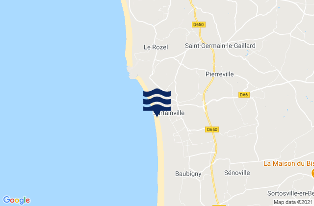 Mapa de mareas Surtainville, France