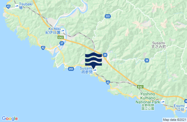 Mapa de mareas Susami, Japan