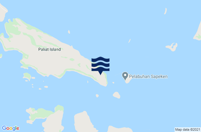 Mapa de mareas Susunan, Indonesia