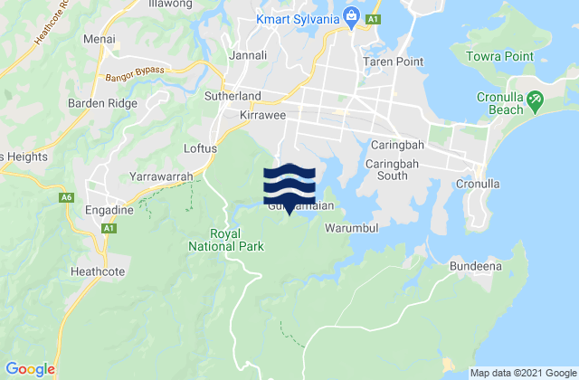 Mapa de mareas Sutherland Shire, Australia