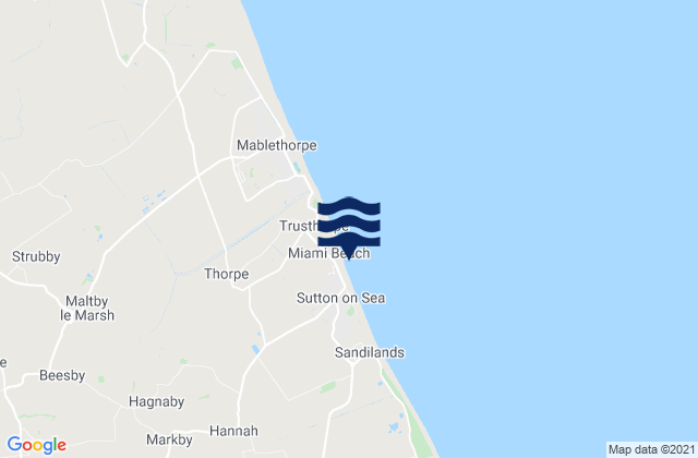 Mapa de mareas Sutton-on-Sea Beach, United Kingdom