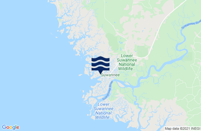 Mapa de mareas Suwannee Salt Creek, United States