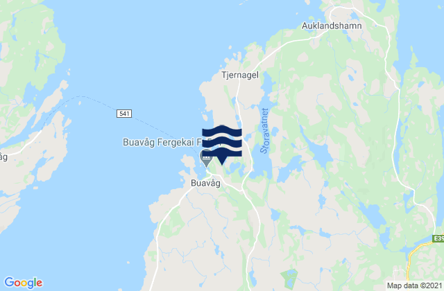 Mapa de mareas Sveio, Norway