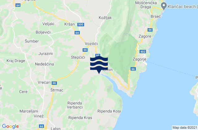 Mapa de mareas Sveta Nedelja, Croatia