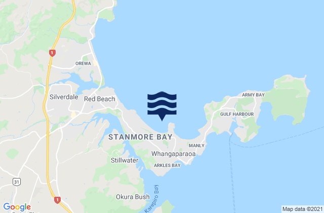 Mapa de mareas Swan Beach, New Zealand
